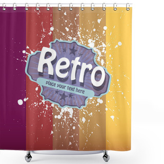Personality  Vector Retro Colorful Background. Shower Curtains