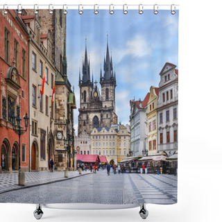 Personality  Prague, Czech Republic, Central Europe, 26.12.2014. The View Ove Shower Curtains