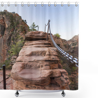 Personality  Angels Landing Hiking Trail  Shower Curtains