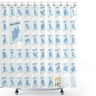 Personality  Collage Of North Rhine-Westphalia With Counties Shower Curtains