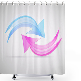 Personality  Two Arrows. Vector Design Shower Curtains