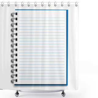 Personality  Blank Lined Notebook Shower Curtains