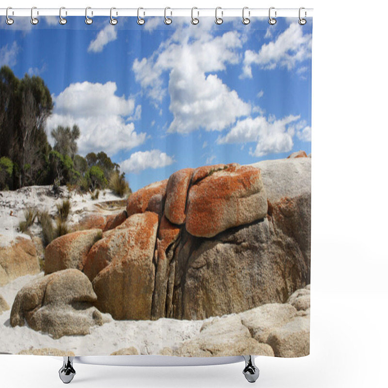 Personality  Bay Of Fires, Tasmania, Australia Shower Curtains
