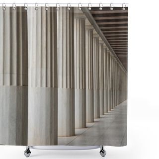 Personality  Colonnade In Stoa Of Attalos Shower Curtains