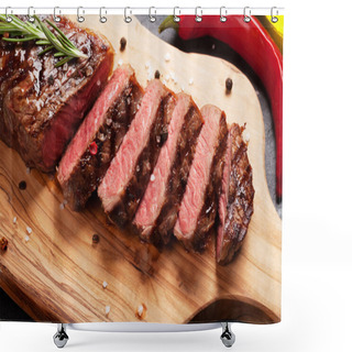 Personality  Grilled Striploin Steak Shower Curtains