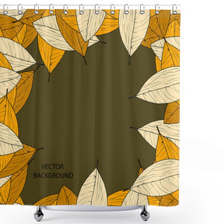 Personality  Vector Background With Autumn Leaves. Shower Curtains