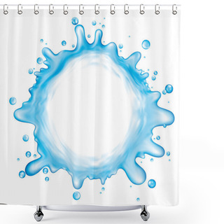 Personality  Water Splash With Bubbles Shower Curtains
