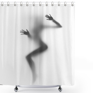 Personality  Diffuse Sexy Woman Silhouette, Hands Shower Curtains