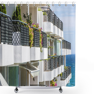 Personality  Apartments In The Costa Del Sol, Spain Shower Curtains