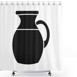 Personality  Jug Of Milk Icon, Simple Style Shower Curtains