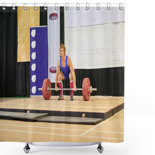 Personality  Weight Lifter Lifting Weights Shower Curtains