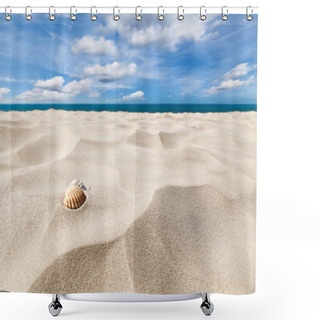 Personality  Shells On A Beach Shower Curtains