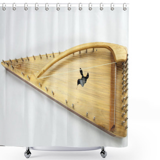 Personality  Old Psaltery Harp Shower Curtains