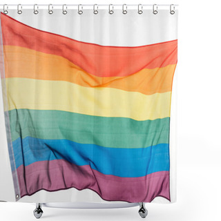 Personality  Lgbt Pride Rainbow Flag Isolated On White Shower Curtains