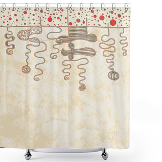 Personality  Vintage, Grungy New Year, Christmas Background Shower Curtains