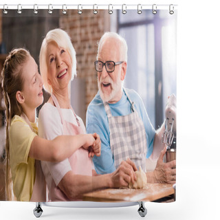 Personality  Family Kneading Dough  Shower Curtains