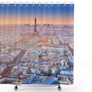 Personality  Eiffel Tower At Sunset Shower Curtains