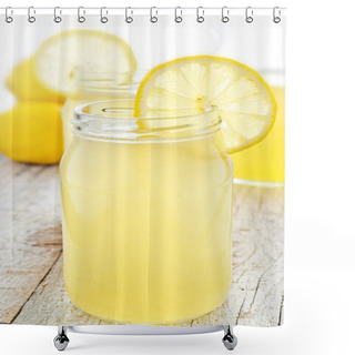 Personality  Lemonade In A Jar Shower Curtains