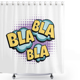 Personality  Bla Comic Word Shower Curtains