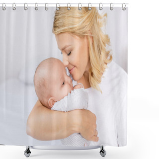 Personality  Mother Holding Infant Shower Curtains