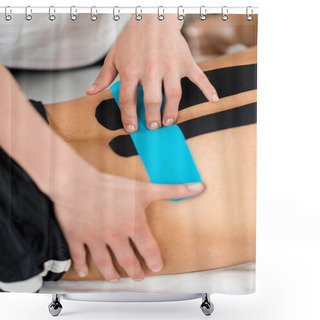Personality  Physical Therapist Placing Kinesio Tape Shower Curtains
