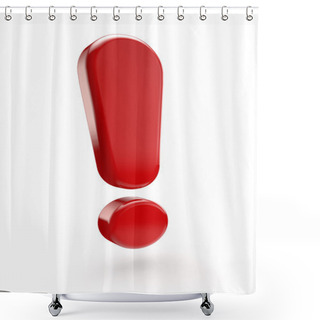 Personality  3d Exclamation  Sign Shower Curtains