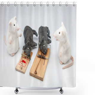 Personality  Four Mice Shower Curtains