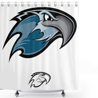 Personality  Hawk Mascot Shower Curtains