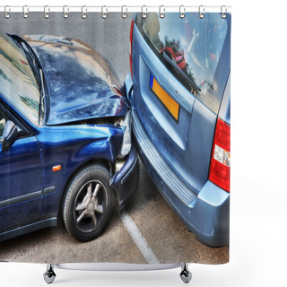 Personality  Car Collision. Shower Curtains