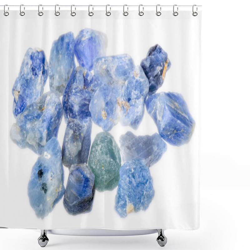 Personality  Blue rough natural sapphire shower curtains