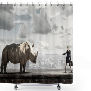 Personality  Protect Animals Shower Curtains