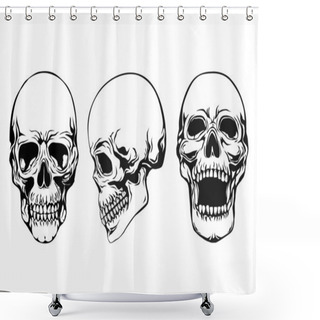 Personality  Skulls Shower Curtains