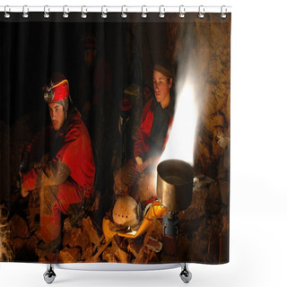 Personality  Cave Bivouac Shower Curtains