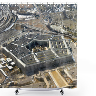 Personality  US Pentagon Aerial View Shower Curtains