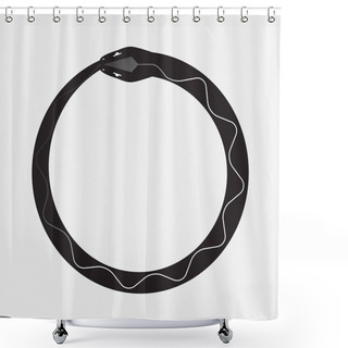 Personality  The Symbol Of Ouroboros Snake Shower Curtains