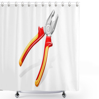 Personality  Pliers Vector Icon Shower Curtains