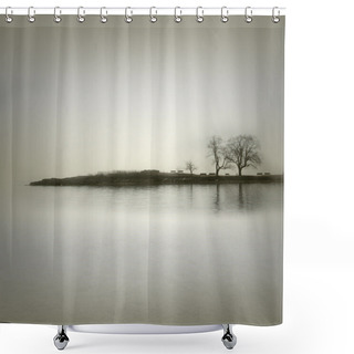 Personality  Landscape In Sepia Tones Shower Curtains