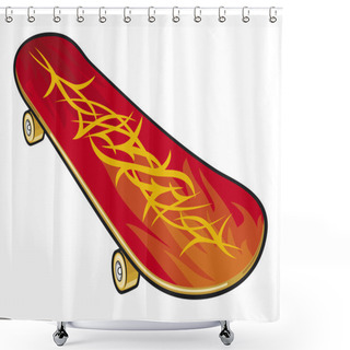 Personality  Skateboard Shower Curtains