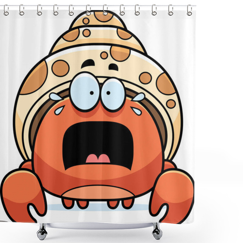 Personality  Scared Little Hermit Crab Shower Curtains