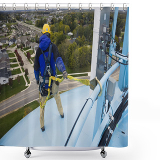 Personality  Working On The Heights Shower Curtains