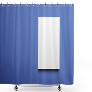 Personality  Blank Magazine Cover Template Isolated On Blue Background  Shower Curtains