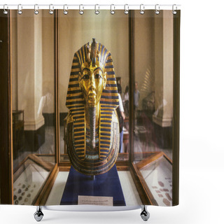 Personality  Gold Mask Of Tutankhamun Shower Curtains