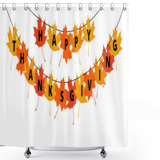 Personality  Thanksgiving Banner Shower Curtains