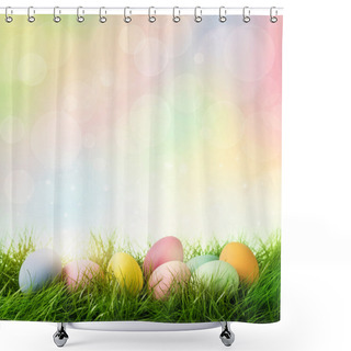 Personality  Colorful Easter Eggs Shower Curtains