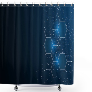 Personality  Futuristic Digital Background Shower Curtains