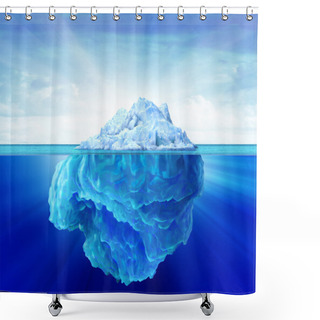 Personality  Iceberg Solitary In The Sea. Shower Curtains