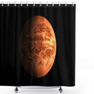 Personality  Hot Orange Exoplanet In Deep Space. Elements Of This Image Furnished By NASA Shower Curtains