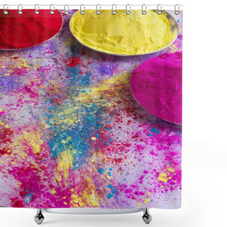 Personality  Multi-colored Powder Paint Shower Curtains