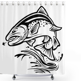 Personality  Trout Shower Curtains
