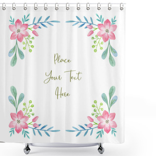Personality  Floral Arrangement With Spring Flowers. Watercolor Hand Painted Illustration Isolated On A White Background. Shower Curtains